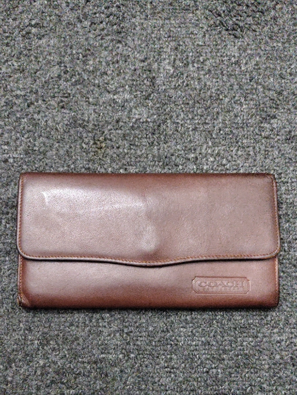 COACH Brown Leather Continental Wallet